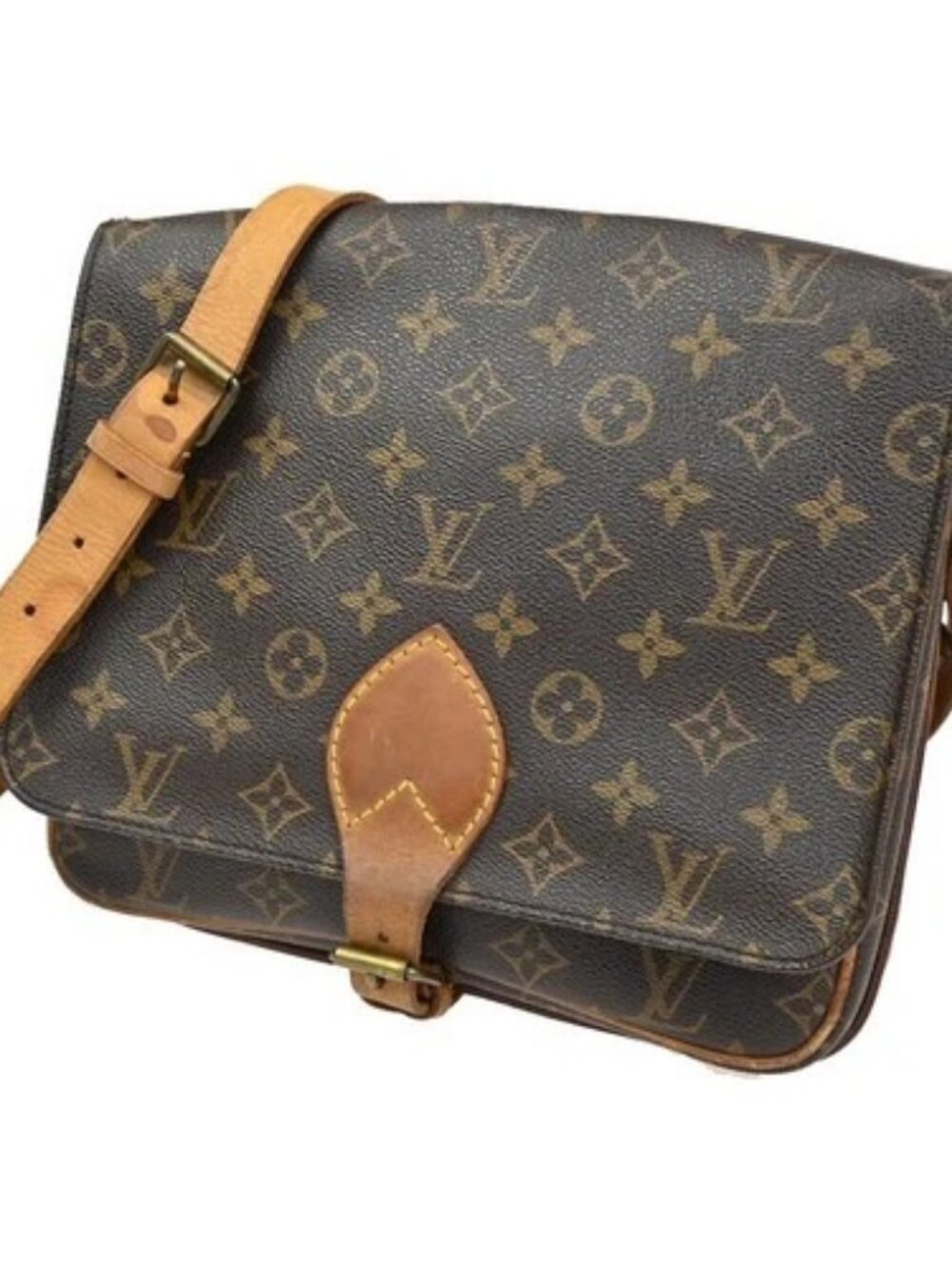 LOUIS VUITTON Cartouchiere GM Shoulder Bag Monogram Leather Brown M51252 32CA686